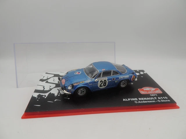 Alpine Renault A110 Therier - Monte Carlo 1971 - Miniature 1/43 Spark Neuve