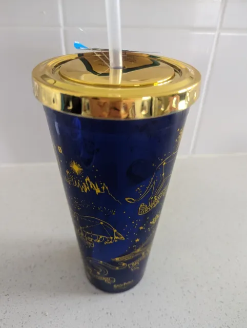 Harry Potter Tumbler Constellations - Foil Cup with Straw