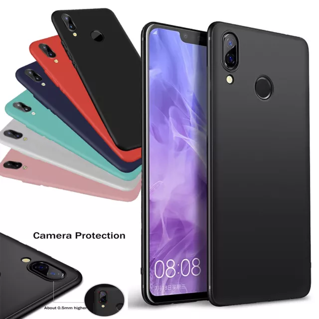 Case For Huawei P Smart 2019 Ultra Slim Smart Soft Matte Silicone TPU Cover - UK