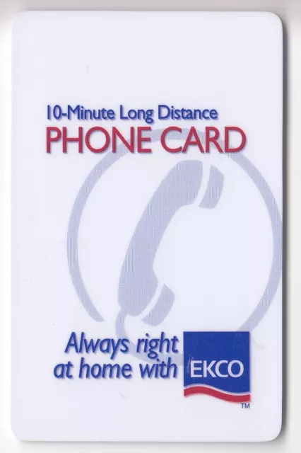 Amerique  Telecarte / Phonecard .. Usa 10Mn Frontier Ekco Inssurance 1996 +N°