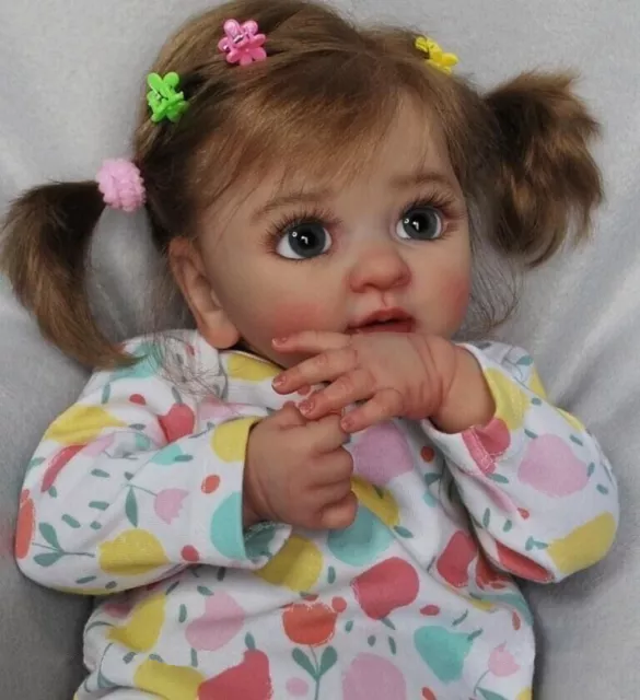 16in Reborn Baby Girl Doll Cloth Body Lifelike Toddler Toy Birthday Gift