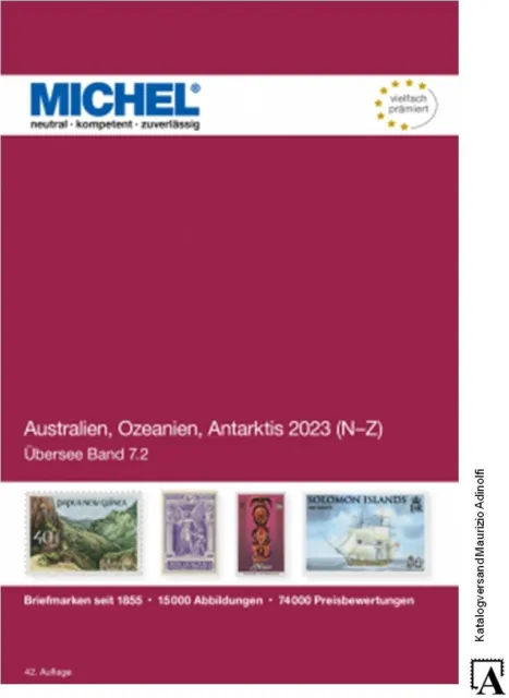 NEU MICHEL Katalog Übersee ÜK 7.2 Band 2 2023 Australien Ozeanien Antarktis N-Z