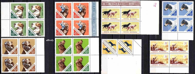 ROMANIA 1965 Hunting Dogs, Jagdhund, Fauna, Animals, MNH