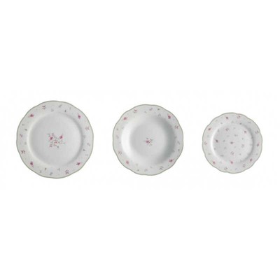 Panna Montata Set 6 Pezzi Piatto Frutta Colazione Porcellana 20cm Brandani BRANDANI 