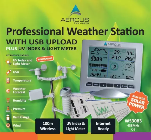 Weather Station Wireless USB UV Light - FREE 30 Page Setup/Maintenance eBook