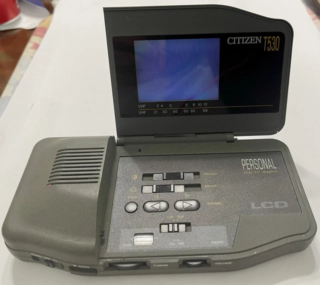 CITIZEN T530 PORTABLE Pocket LCD TV Radio Vintage £19.35 - PicClick UK
