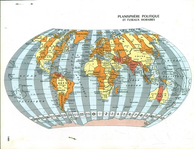 PUBLICITÉ ANCIENNE CARTE Océanie issue de livre de 1974 EUR 8,50