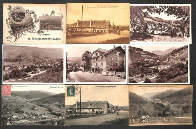 88 - Lot 9 CPA de SAINT-MAURICE-sur-MOSELLE - see scans, descriptions