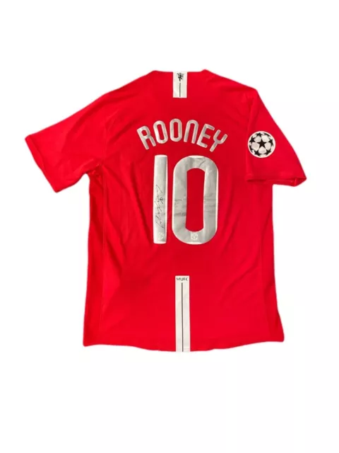 Wayne Rooney Signé Manchester United 2008 UEFA Champions Ligue Football Chemise