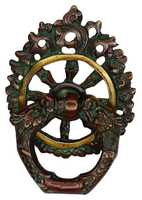 Floral Design Door Bell Victorian Antique Style Handcrafted Brass Door Knocker