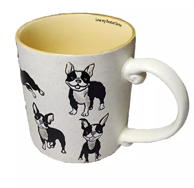 Love My Boston Terrier Dog Ceramic Coffee Cup / Mug by Spectrum Designz 21oz.NEW