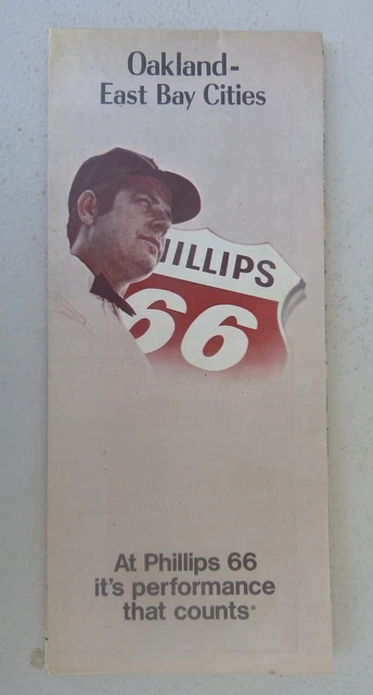 1972 Oakland East Bay Cities street map Phillips 66  oil  gas California Fremont