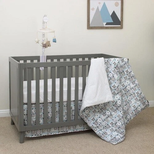 Juego de 6 piezas de ropa de cama para cuna Dwell Studio Bear Hugs incluye almohadilla móvil/cambiadora+