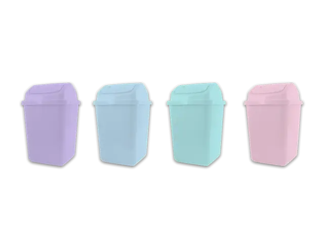 Pastel Plastic Swing Top Bin Kitchen Bathroom Office Bedroom 28 x 18 x 18cm