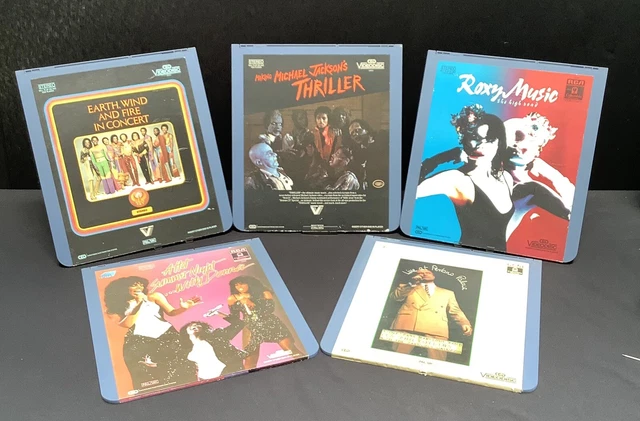 CED Videodiscs Roxy Music, Donna Summer, Michael Jackson, Phil Collins, EWF
