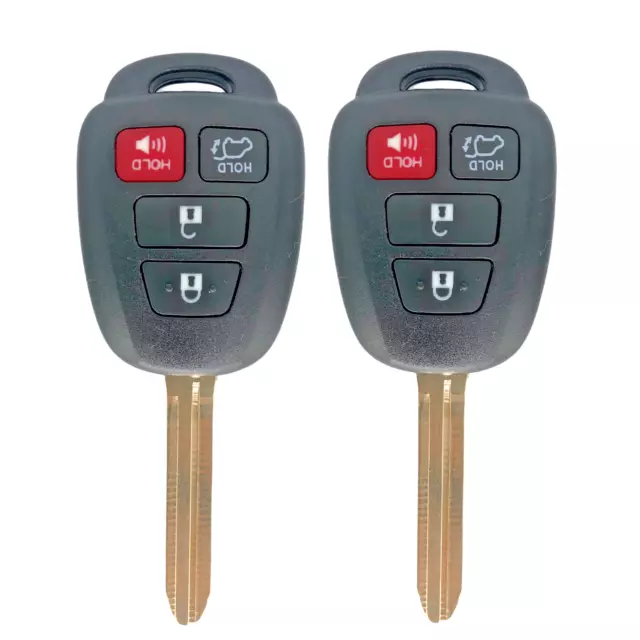 2 For 2014 2015 2016 2017 Toyota Rav4 Highlander Keyless Car Remote Key Fob