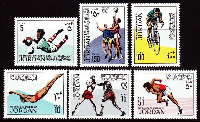 Jordanien Jordan 1970 ** Mi.780/85 Sport Fußball Football Boxen Basketball