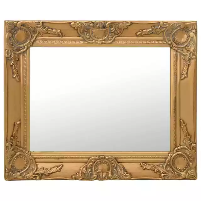 Wall Mirror Baroque Style 50x40 cm Gold vidaXL