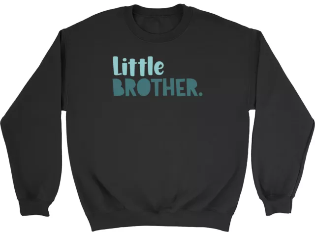 Little Brother Blue Green Kids Sweatshirt Sibling Younger Boys Girls Gift Jumper