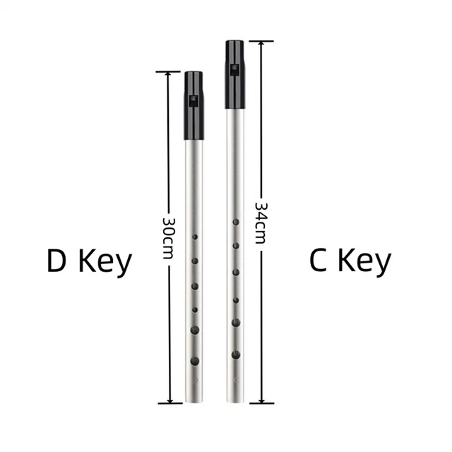 2 Sifflets Irlandais En Aluminium - Penny Whistle En Ré - Pour Débutants Et Musique Traditionnelle
