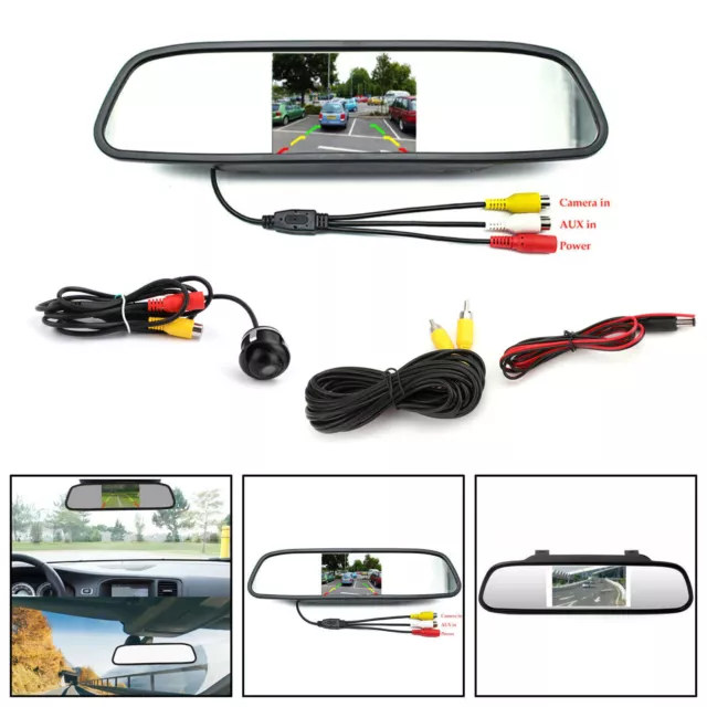 CDD VOITURE CAMÉRA Recul + 4.3 Car Mirror Monitor Kit Système de