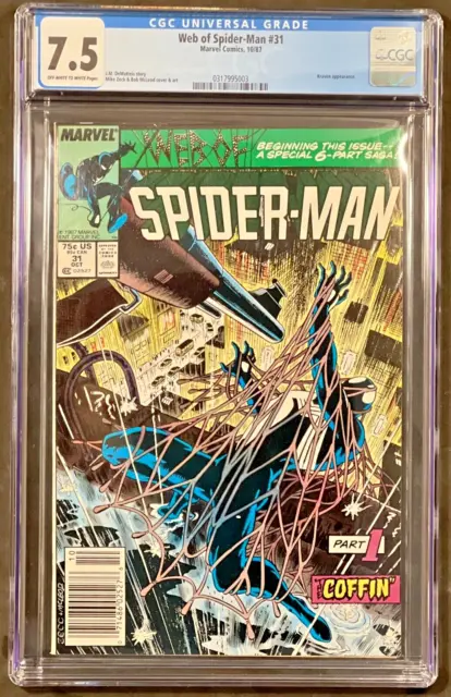 Web of Spider-Man #31 CGC 7.5 newsstand edition