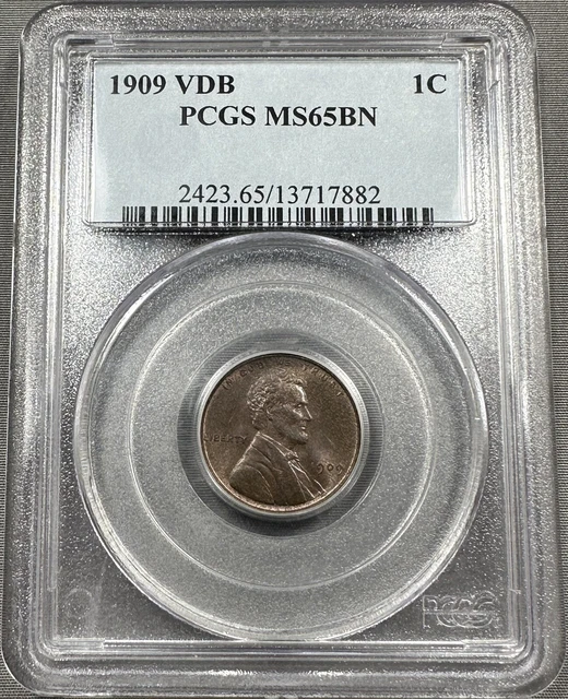 1909 VDB Lincoln Wheat Cent Penny 1c - PCGS MS65BN - Old Blue Holder