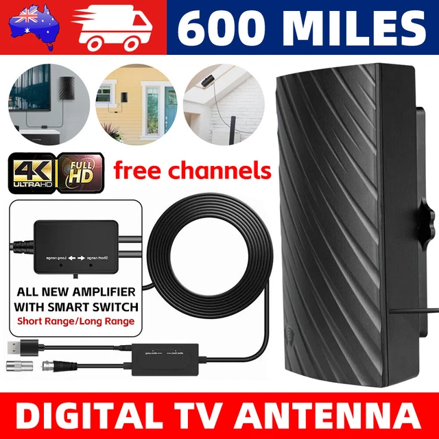 600 MILES DIGITAL TV Antenna HDTV Amplified 1080P Waterproof Outdoor