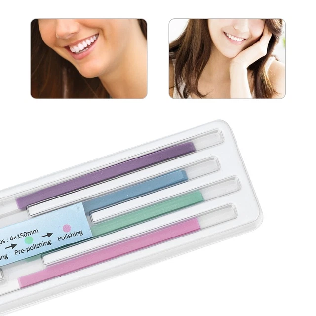 60Pcs Dental Abrasive Strips Teeth Polishing Finishing Gloss Contouring Tool FS0