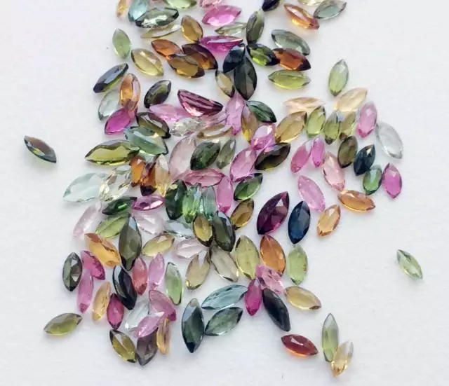 3x5-5x7mm Tourmaline Marquise Forme Coupe Pierres pour Bijoux (5Cts Pour 10Cts)