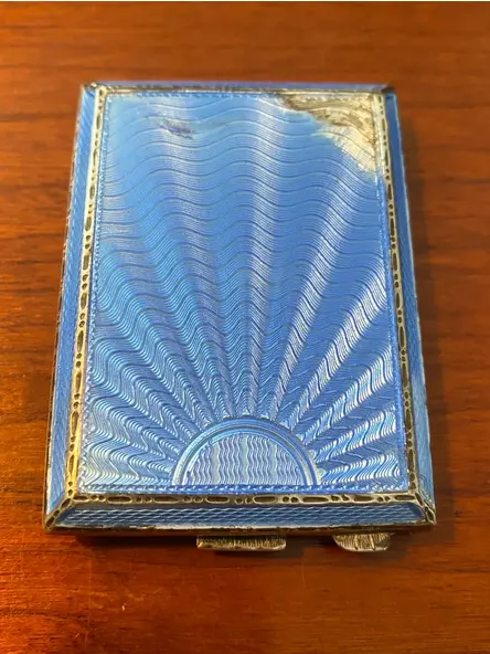 Silver & Enamel Matchbook (Vesta) Case - 1933 - Asprey & Co