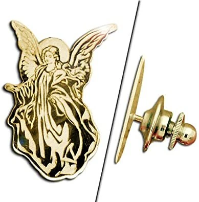 Guardian Angel Pin - Available in Solid 14K Gold,Sterling Silver