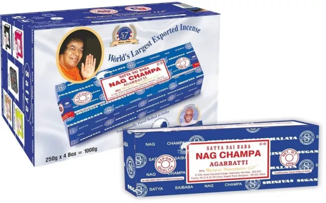 Satya Sai Baba Nag Champa bâtons d'encens Agarbatti boîte de 250 grammes...