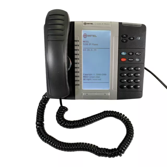 Mitel 5330 IP Business Office Phone VoIP Backlit Display with Gigabit Stand v2