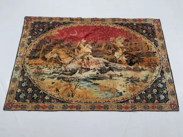 Vintage French Couple Scene Wall Hanging Tapestry Panel 175x117cm
