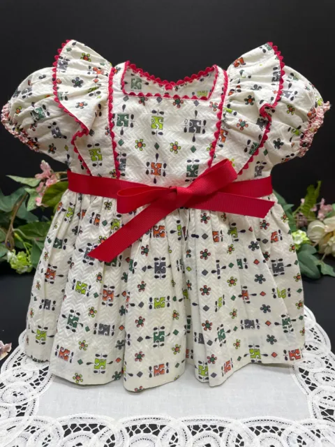 * Original Cute Vintage 22" Ideal Saucy Walker Doll Dress *