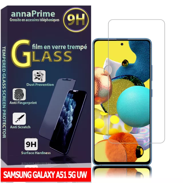 Vitre Protecteur d'écran Film Verre Trempe pour Samsung Galaxy A51 5G UW 6.5"