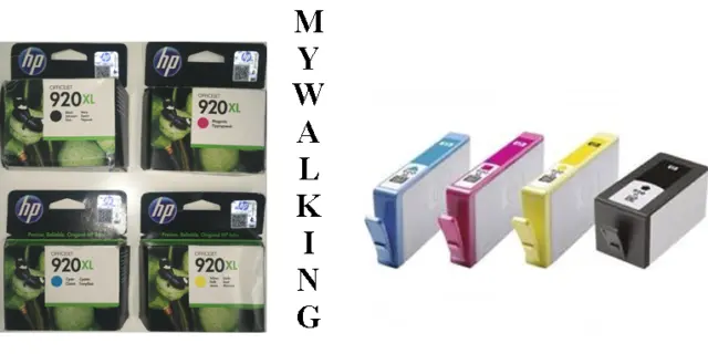 4 Genuine Hp 920Xl Ink Cartridges Black Cyan Magenta Yellow C2N92Ae Fast Postage