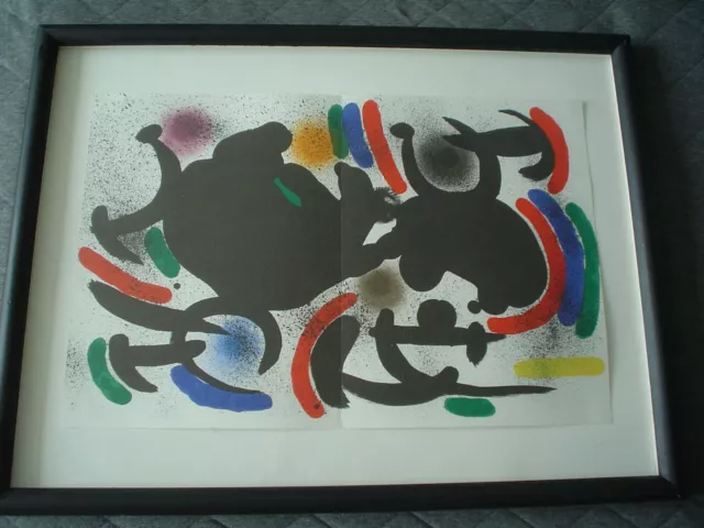 JOAN MIRO - Original  Lithograph From Miro Lithographs Volume 1 - Nice Frame