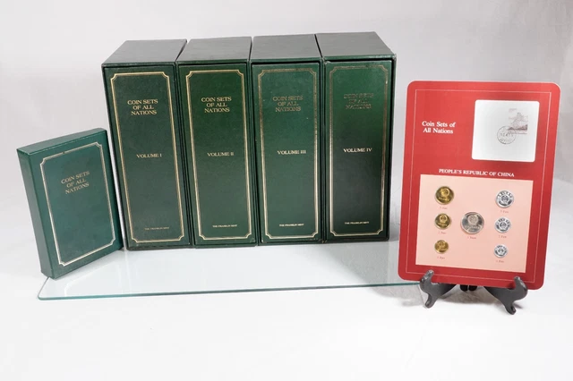 Historic Franklin Mint COIN SETS OF ALL NATIONS - VOLUMES 1-4 w/ letters & cert