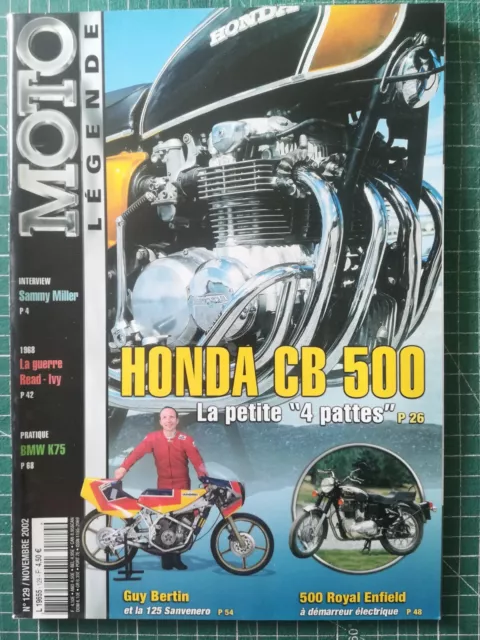 AG114 Moto Légende 2002 N°129 Honda CB-500 BMW K75 Royal Enfield 500