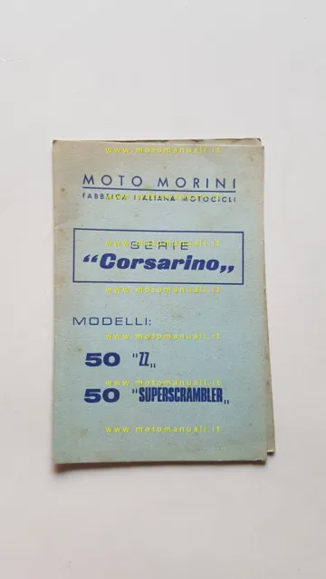 Moto Morini Corsarino 50 ZZ-SuperScrambler manuale uso manutenzione originale