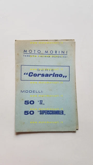 Moto Morini Corsarino 50 ZZ-SuperScrambler manuale uso manutenzione originale