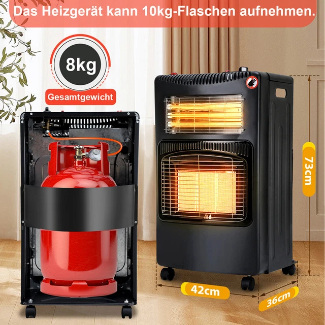 Gasheizung Heizstrahler Heizgerät Gasofen Elektroheizung 4200W Gasstrahler 2