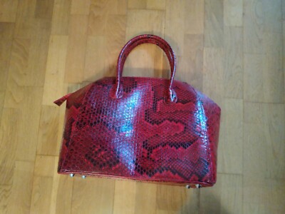 Caspar TA523 Sac à main de soirée XL élégant pour femme effet peau de serpent 