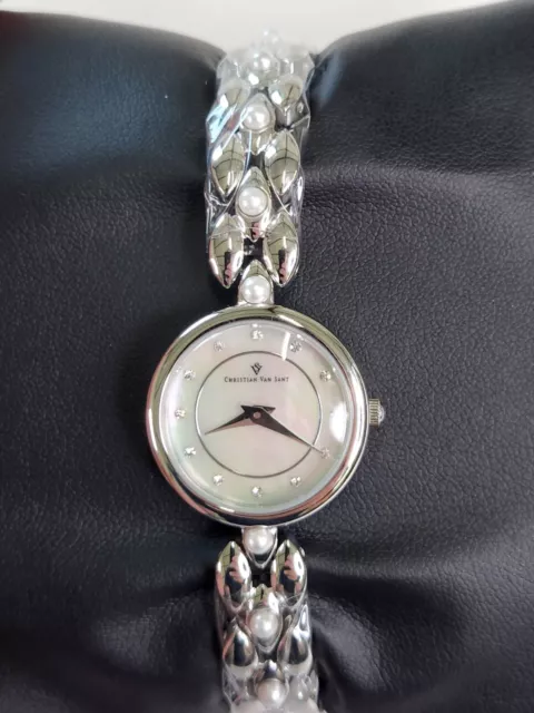 Christian Van Sant Women Perla Quartz Stainless Steel Silver Casual Watch CV0610