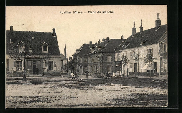 CPA Noailles, Place du Marché