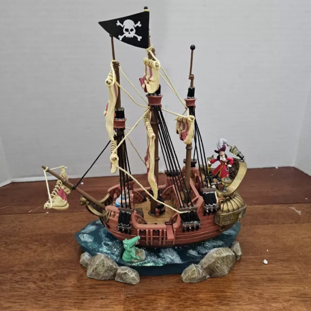 WDW DISNEY PETER Pan Captain Hook Jolly Roger Light Up Pirate Ship Rare  $199.95 - PicClick