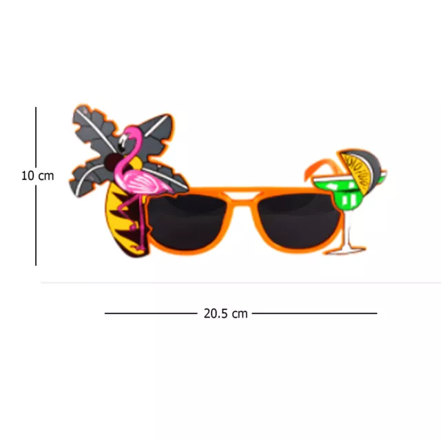 Hawaiian Flamingo Sunglasses Neon Tropical Beach BBQ Fancy Dress Party Favour UK 3