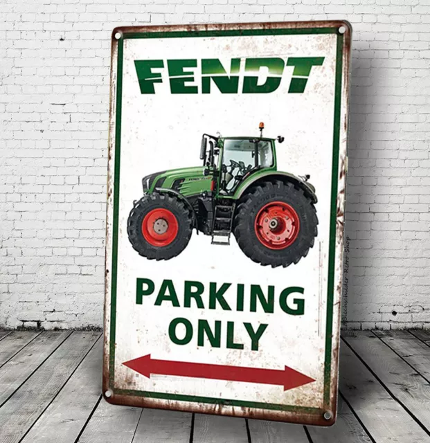 Blechschild Fendt Parking Only 20x30cm Metallschild Schild Werkstatt Garage Hof